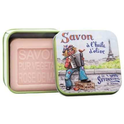 Scatola di latta vintage "strillone" con sapone 100g