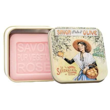 Scatola in latta vintage "Arlésienne" con sapone 100 g