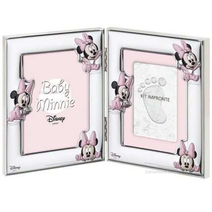Cornice in argento Baby Minnie e impronte Valenti Argenti 9x13
