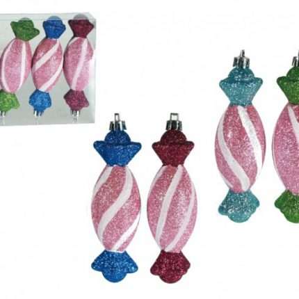 Decorazione albero di Natale Caramelle set da 4