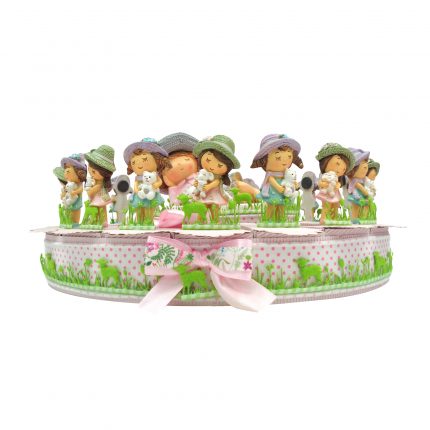 Torta portaconfetti bimbe campestri da 20