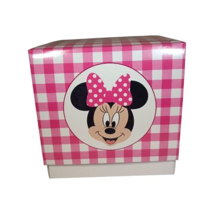 Scatola cubo grande Disney festa di compleanno Minnie party fuxia
