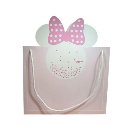Shoppybag grande Disney Minnie stars rosa con cordino